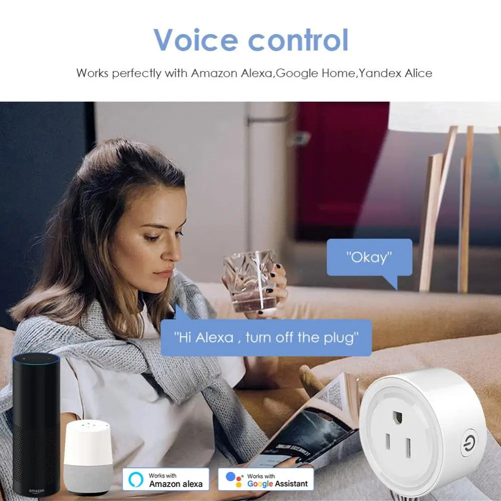 Tuya Smart WiFi Plug JPUSUK Standard Wireless Outlet Works With Alexa  Google Home Remote Control   1