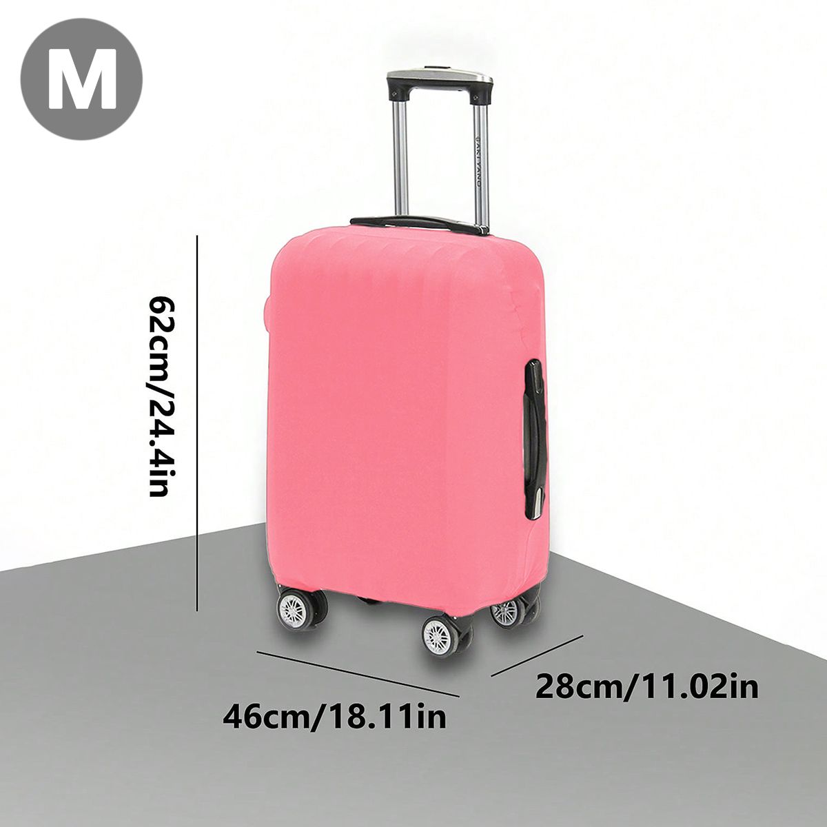 Fashion Travel Suitcase Protective Cover Solid Color Fits 1832 Inch Luggage