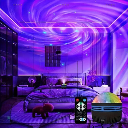 LED Star Galaxy Projector Lamp, USB-Powered Rotating Magic Ball with Remote Control, Colorful Starry Sky Night Light