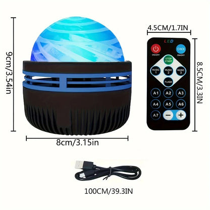 LED Star Galaxy Projector Lamp USBPowered Rotating Magic Ball With Remote Control Colorful Starry S 4