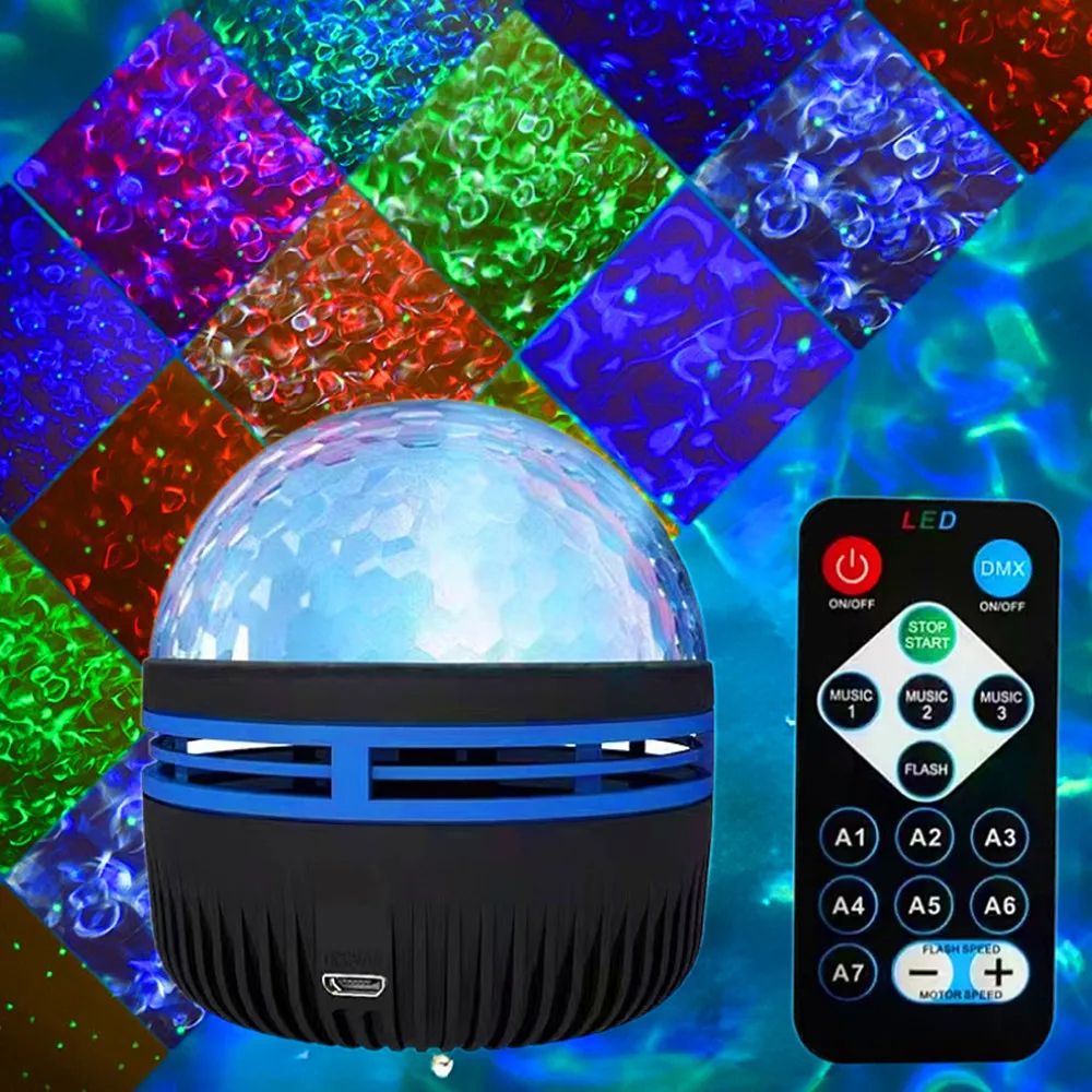 LED Star Galaxy Projector Lamp USBPowered Rotating Magic Ball With Remote Control Colorful Starry S 9