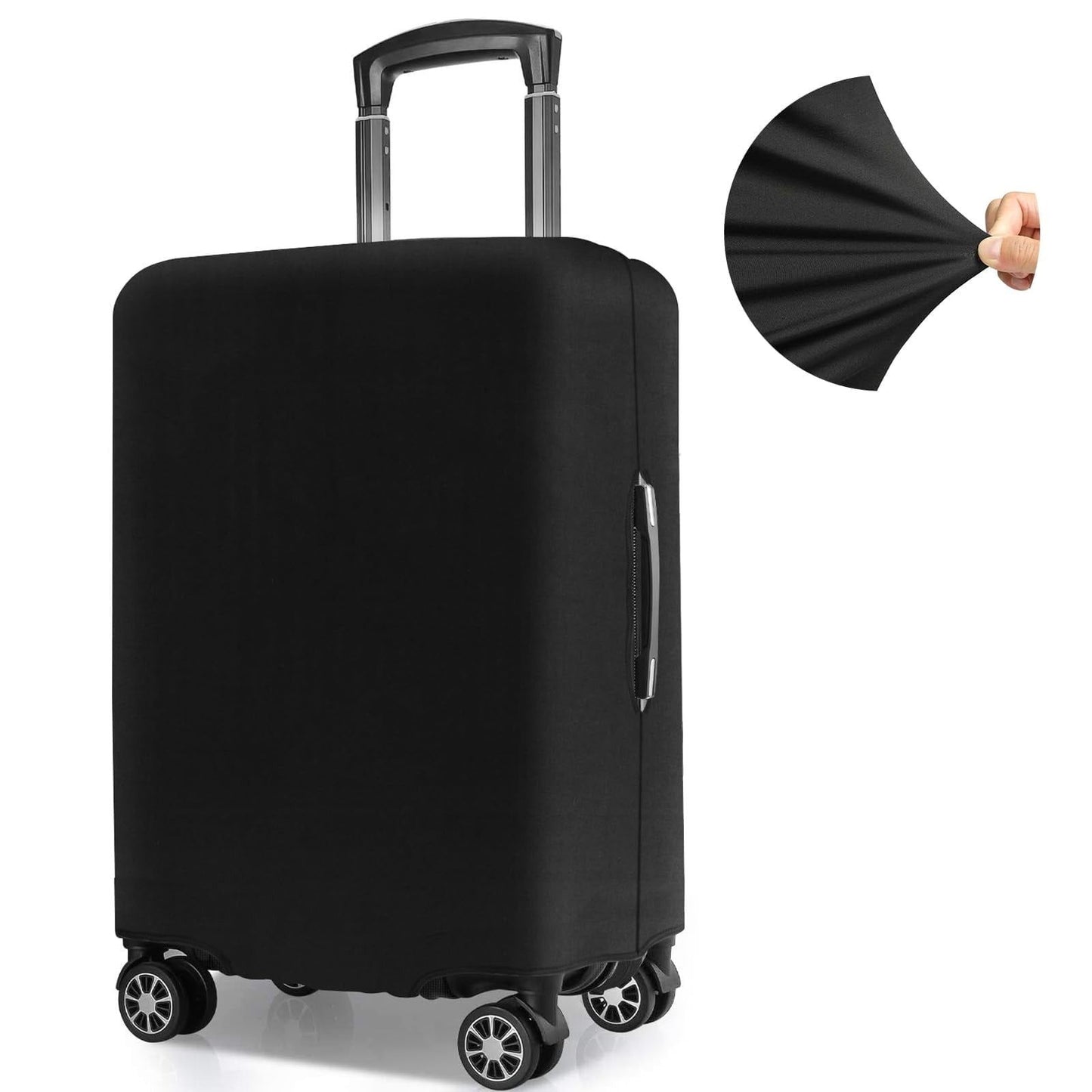 Fashion Travel Suitcase Protective Cover, Solid Color, Fits 18–32 Inch Luggage