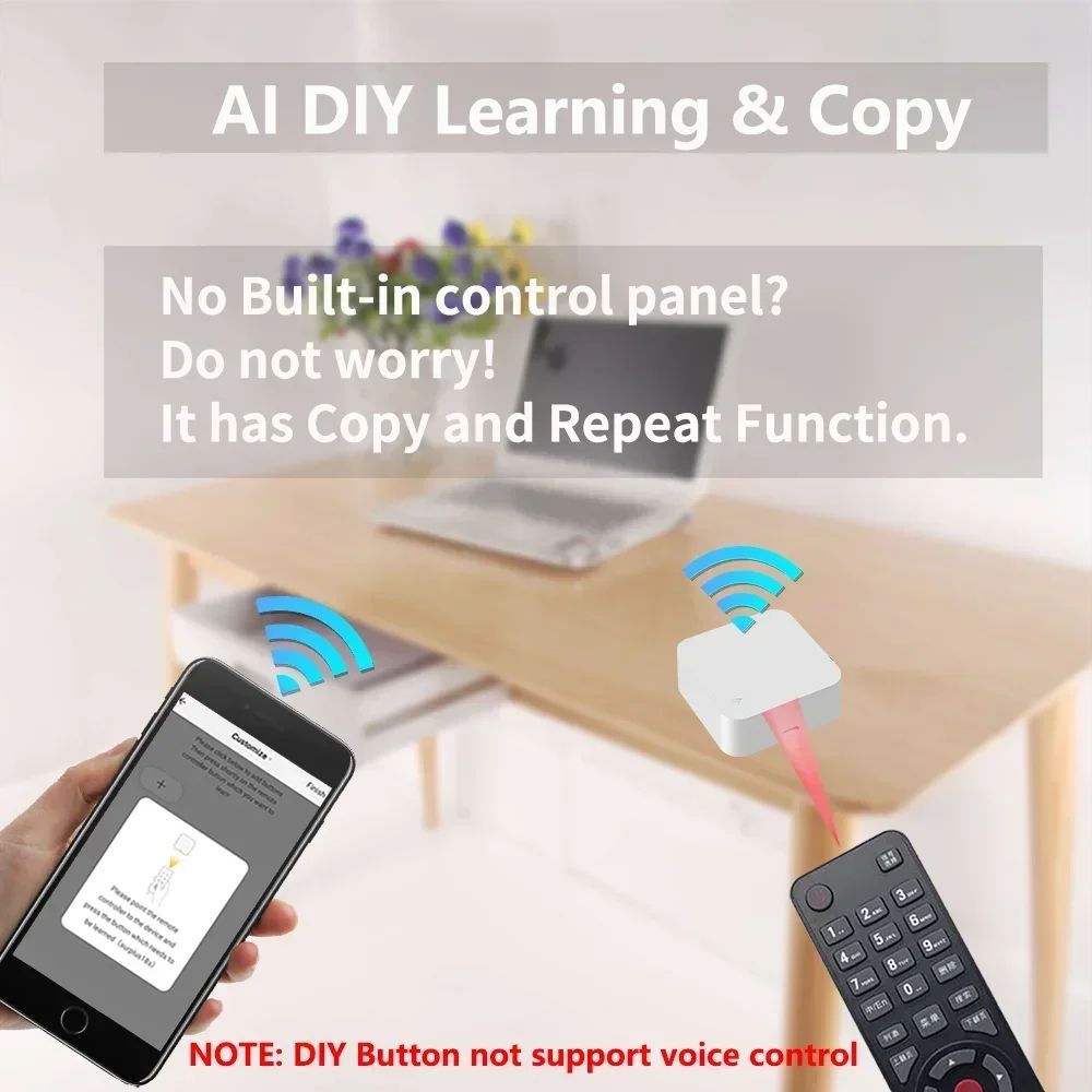 Smart Universal Tuya WiFi IR Remote Control TV AC Via Alexa Google Home Yandex Seamless Home Automa 5