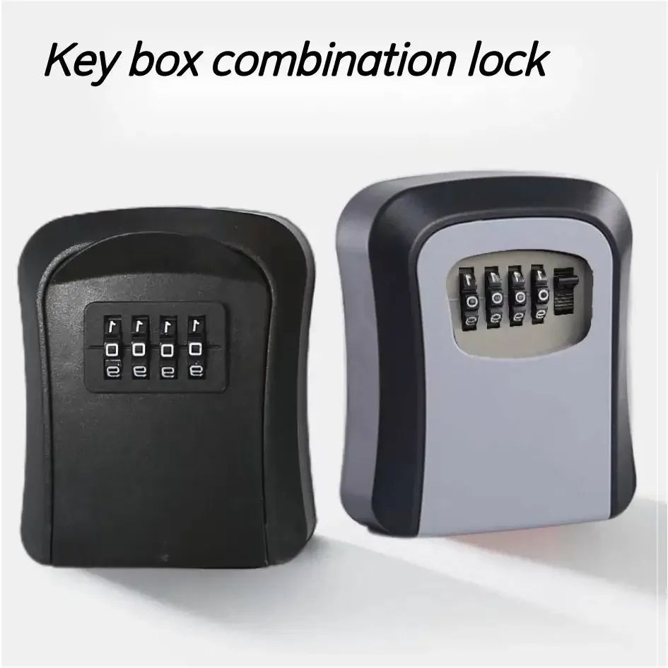Key Keeper Combination Lock, Wall Mounted Waterproof 4-Digit Password Safe Box, Easy Installation for Home or Office