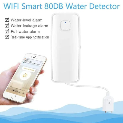 Tuya WiFi Smart Water Leak Sensor Water Overflow Level Detector With Sound Alarm  Remote Monitoring 1