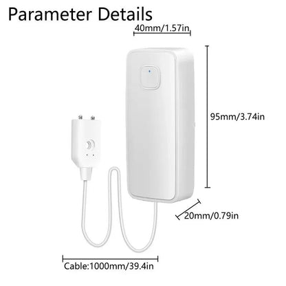 Tuya WiFi Smart Water Leak Sensor Water Overflow Level Detector With Sound Alarm  Remote Monitoring 5