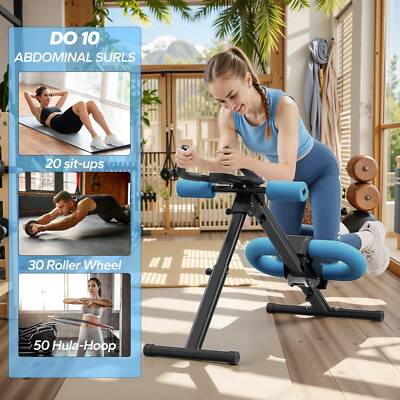 MERACH CoreFlex Adjustable Ab Trainer  Foldable Home Gym Machine With Knee Support 7