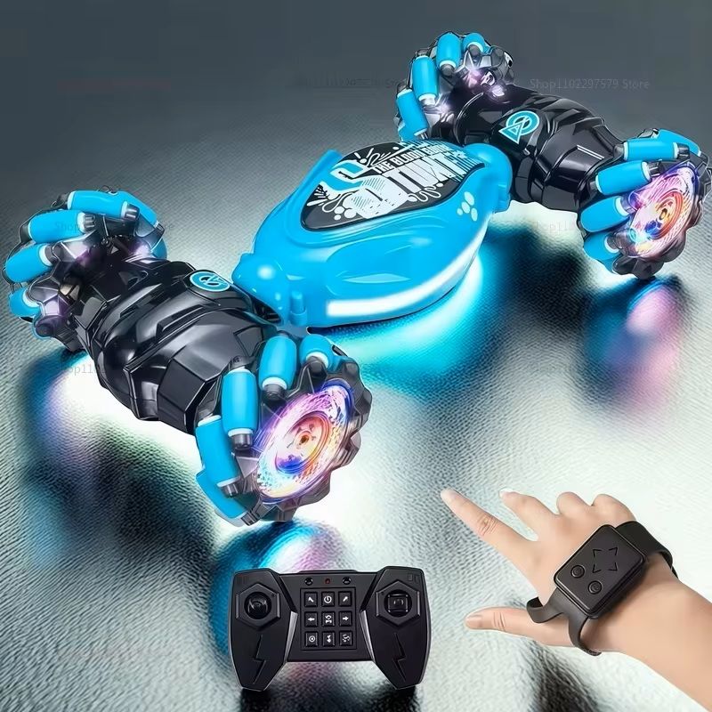 4WD GestureControlled Stunt Drift Car  LED Twist Deformation RC Toy For Kids 4