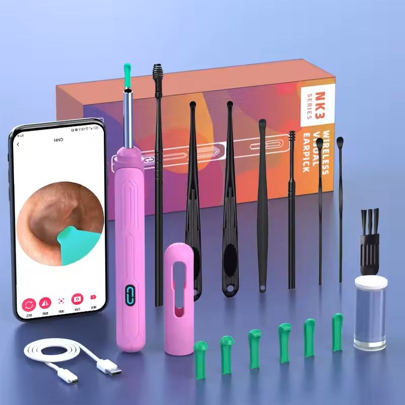 HD Ear Cleaner With Camera  Rechargeable USB C Otoscope Set For Safe And Visible Wax Removal 8