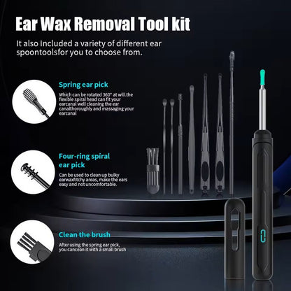 HD Ear Cleaner With Camera  Rechargeable USB C Otoscope Set For Safe And Visible Wax Removal 9