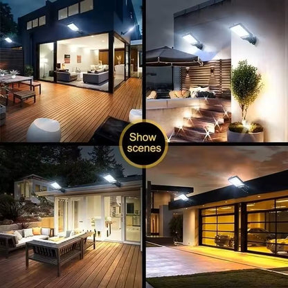 Solar Powered LED Wall Light  Motion Sensor Outdoor Lamp For Garden Garage Patio And Street Lightin
