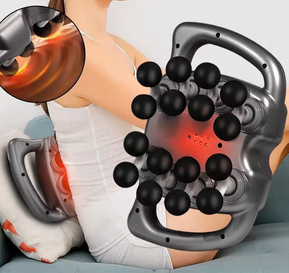 Professional Muscle Massager Gun – 16 Head Deep Tissue Fascia Gun for Neck, Shoulder, and Full Body Relief