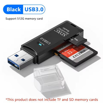2in1 USB 30 Card Reader  HighSpeed Micro SD TF Memory Card Adapter For PC And Laptop Use 2