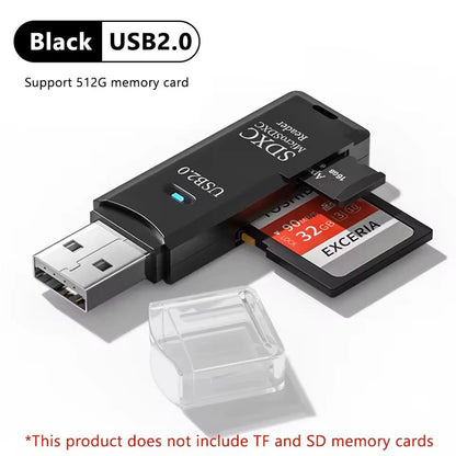 2in1 USB 30 Card Reader  HighSpeed Micro SD TF Memory Card Adapter For PC And Laptop Use 8