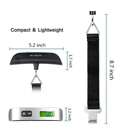 Digital Luggage Scale With LCD Display  Portable 50kg Bag Weight Checker For Travel Airport  Baggag 4