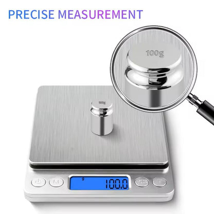 Precision Digital Kitchen And Jewelry Scale  Portable 500g001g Or 3kg01g Electronic Scale For Food  3