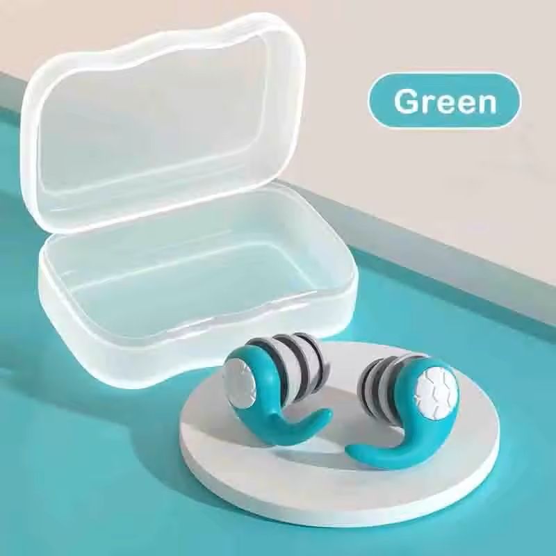 ThreeLayer Silicone Noise Cancelling Earplugs  Waterproof Reusable Mute Plugs For Sleep Swimming  T 5