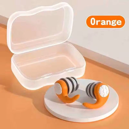 ThreeLayer Silicone Noise Cancelling Earplugs  Waterproof Reusable Mute Plugs For Sleep Swimming  T 9