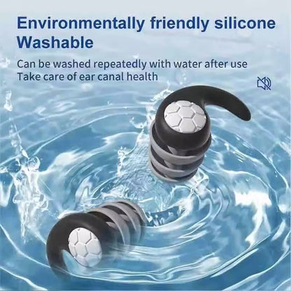 ThreeLayer Silicone Noise Cancelling Earplugs  Waterproof Reusable Mute Plugs For Sleep Swimming  T 10