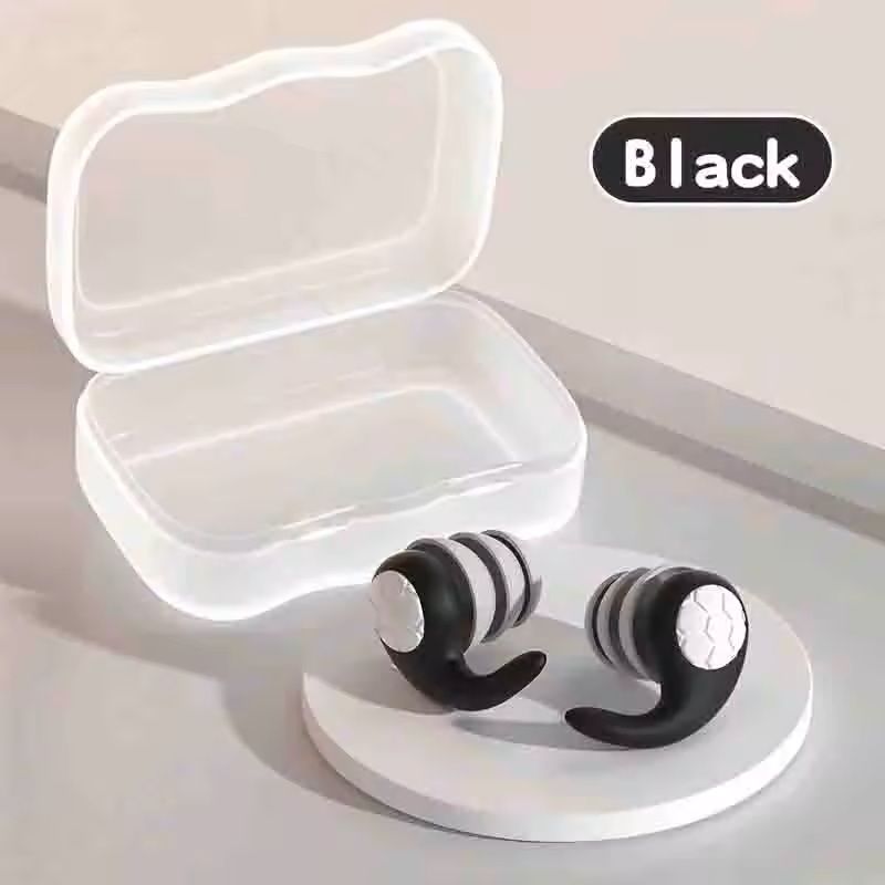 ThreeLayer Silicone Noise Cancelling Earplugs  Waterproof Reusable Mute Plugs For Sleep Swimming  T 7