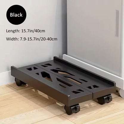 Adjustable Rolling CPU Stand  Ventilated PC Tower Cart With Caster Wheels For UnderDesk Setup 8