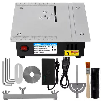 Mini Precision Woodworking Table Saw – 24V Multi-Function Electric Cutter for DIY Crafting, Trimming & Hobby Projects