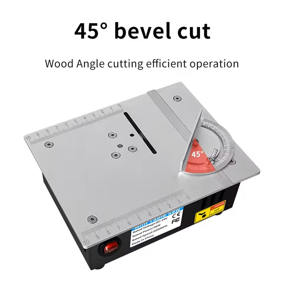Mini Precision Woodworking Table Saw  24V MultiFunction Electric Cutter For DIY Crafting Trimming   1