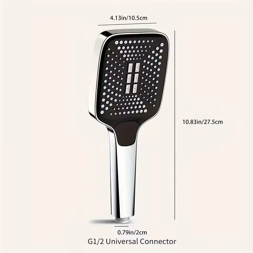 3Mode Adjustable HighPressure Shower Head  Rainfall Massage  Jet Settings With WaterSaving Flow Des 1