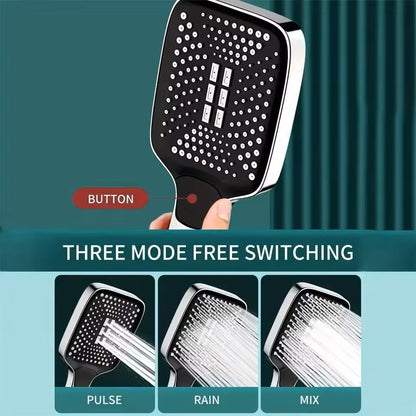 3Mode Adjustable HighPressure Shower Head  Rainfall Massage  Jet Settings With WaterSaving Flow Des 2