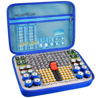 Battery Storage Organizer Case With Tester  Compact Battery Holder For AA AAA C D 9V  Button Cells 3