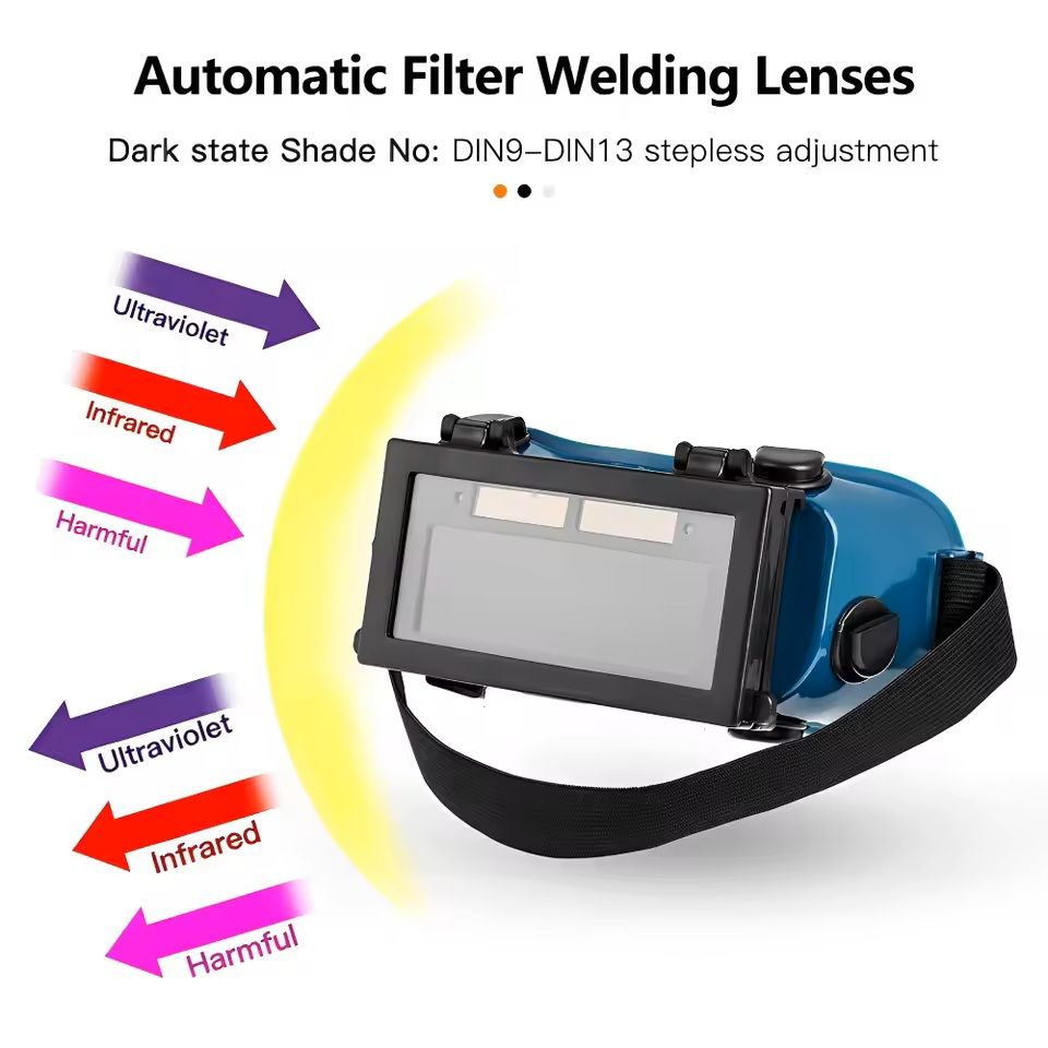 Solar AutoDarkening Welding Goggles  Lightweight Eye Protection For Arc TIG MIG  Plasma Welding 6
