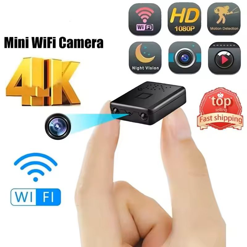 Mini 4K WiFi Security Camera  Portable Night Vision Home Monitor With Waterproof Protection 1