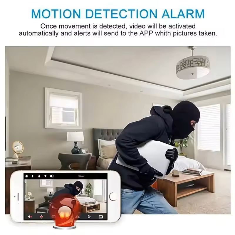 Mini 4K WiFi Security Camera  Portable Night Vision Home Monitor With Waterproof Protection 5