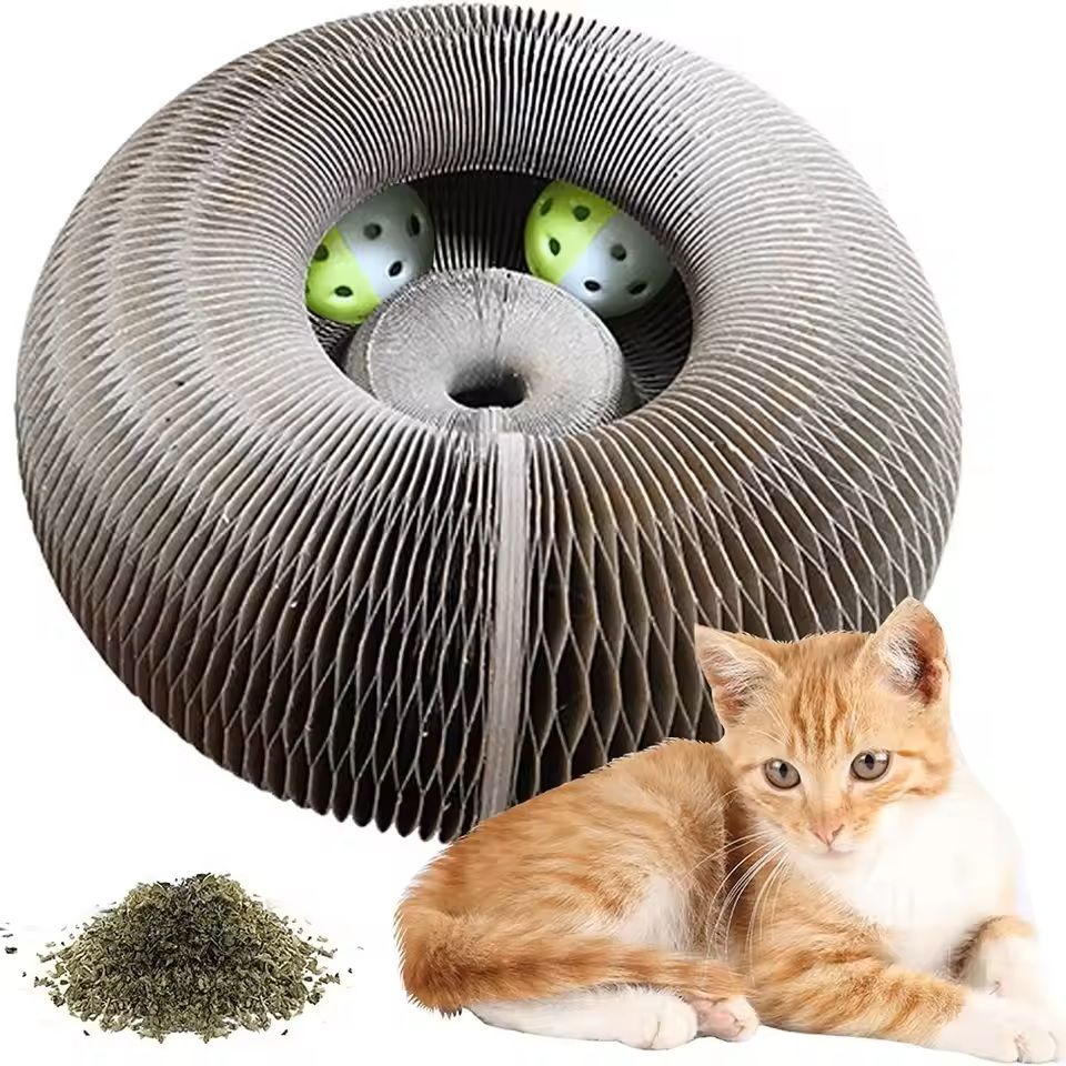Magic Cat Scratcher Ball Toy  Durable Fun And SpaceSaving Cat Climbing  Claw Care Board 1