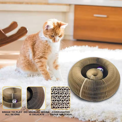 Magic Cat Scratcher Ball Toy  Durable Fun And SpaceSaving Cat Climbing  Claw Care Board 3