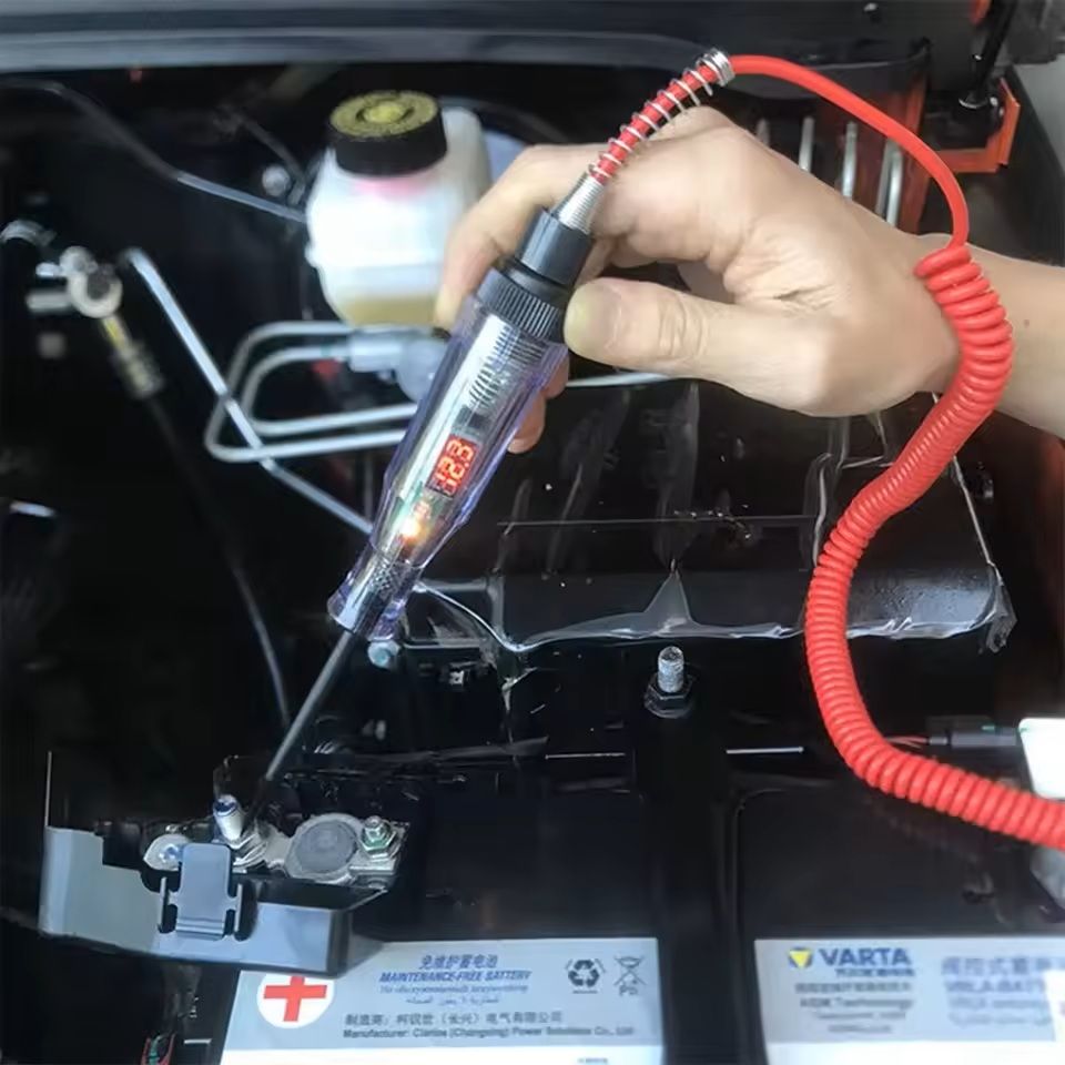 Car Voltage Circuit Tester Pen – 6V/12V/24V Auto Electrical Diagnostic Tool with Light Bulb Probe