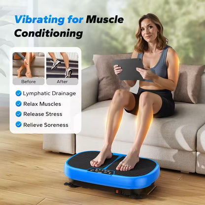 EMS Vibration Plate Exercise Machine for Lymphatic Drainage, Pain Relief & Weight Loss