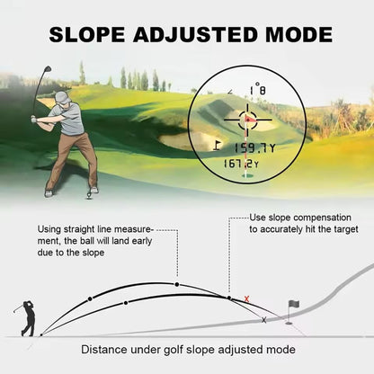 600Yard Golf Laser Rangefinder  Precision Targeting With Slope  Flag Lock 2