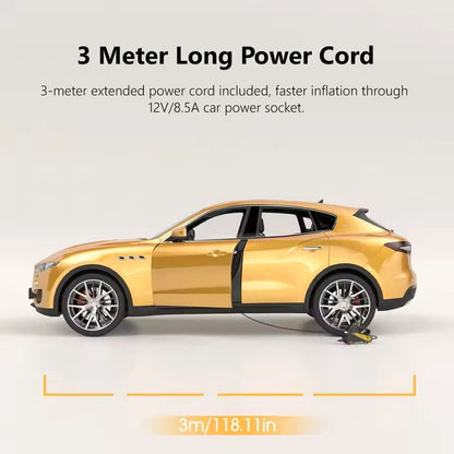 12V 150PSI Corded Portable Car Air Pump  Fast Reliable Inflation For Tires  Sports Gear 2