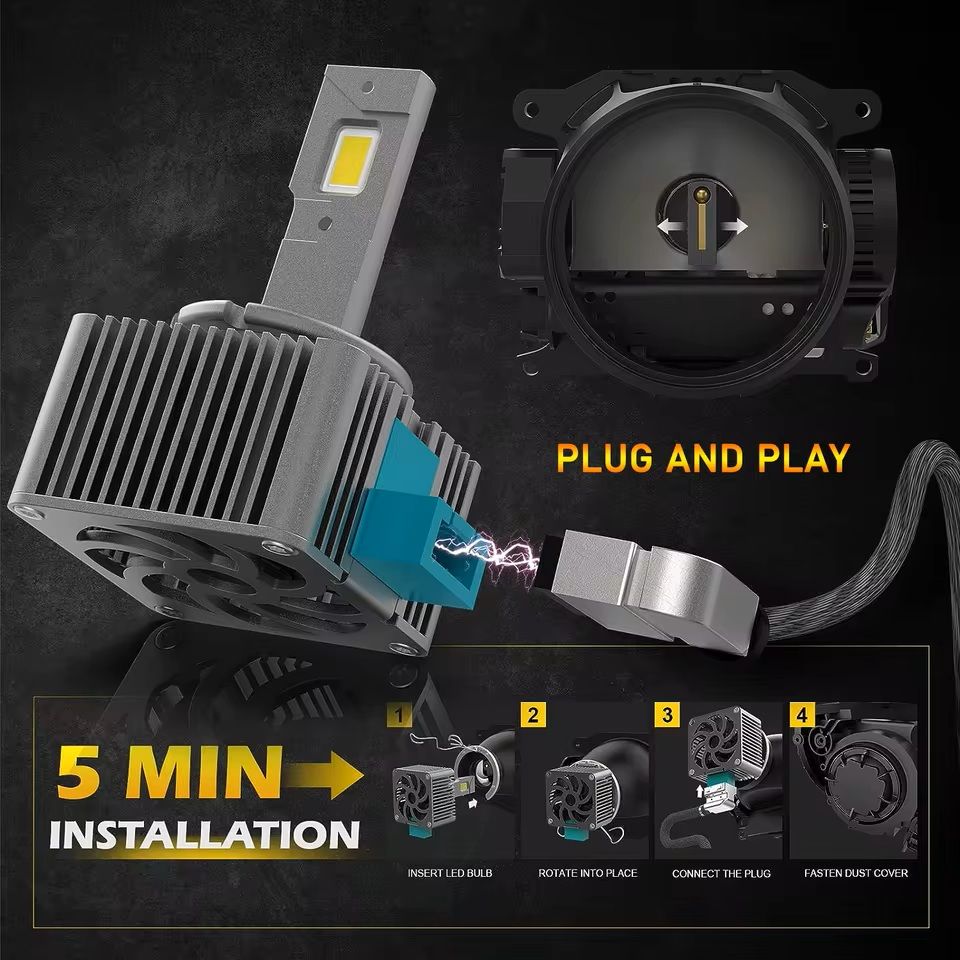 6000K 70W LED Headlight Conversion Kit  Plug  Play HID Upgrade 2