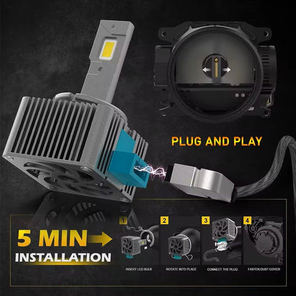 6000K 70W LED Headlight Conversion Kit  Plug  Play HID Upgrade 2