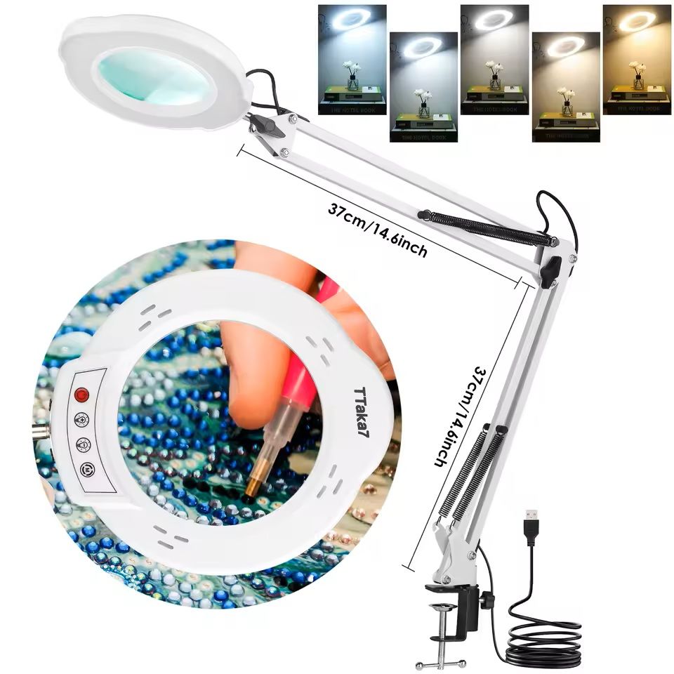 72LED 8X10X Illuminated Magnifying Lamp  Precision Lighting For Crafts Repairs  Beauty 5