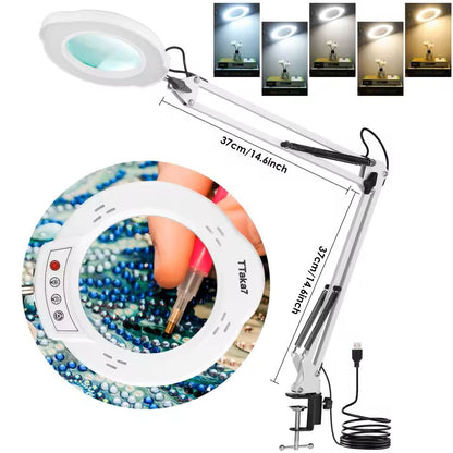 72LED 8X10X Illuminated Magnifying Lamp  Precision Lighting For Crafts Repairs  Beauty 5