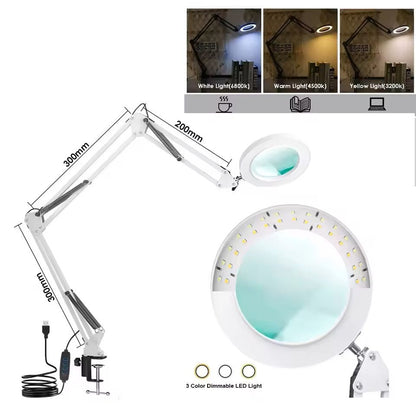 72LED 8X10X Illuminated Magnifying Lamp  Precision Lighting For Crafts Repairs  Beauty 6