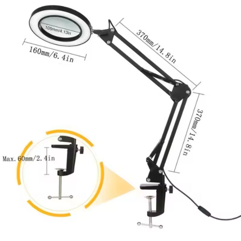 72LED 8X10X Illuminated Magnifying Lamp  Precision Lighting For Crafts Repairs  Beauty 9