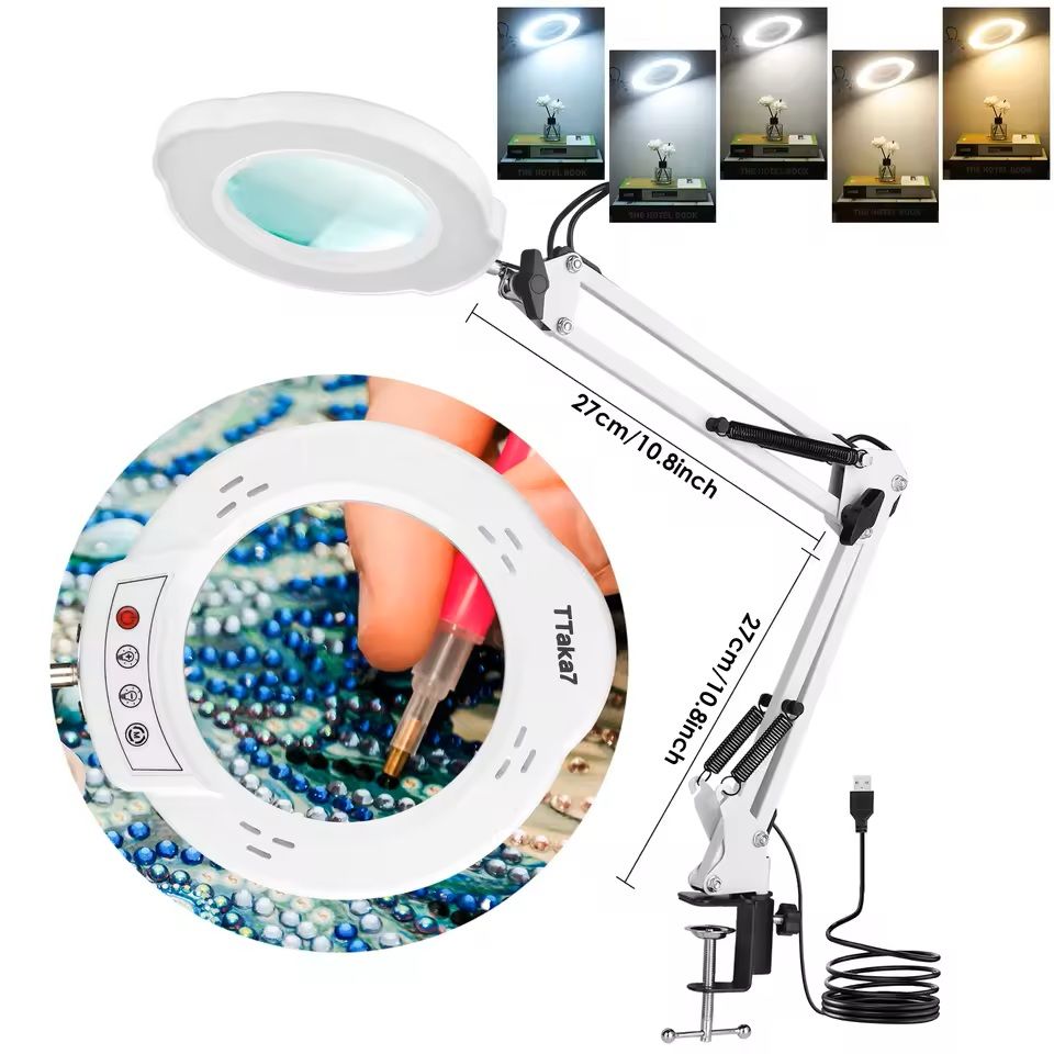 72LED 8X10X Illuminated Magnifying Lamp  Precision Lighting For Crafts Repairs  Beauty 11
