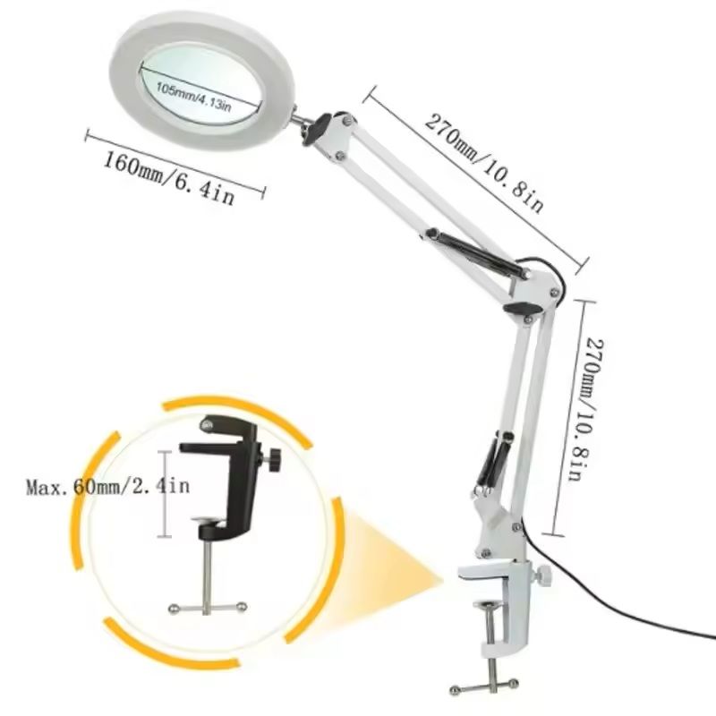 72LED 8X10X Illuminated Magnifying Lamp  Precision Lighting For Crafts Repairs  Beauty 14