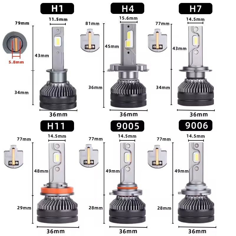 110W LED Headlight Bulbs  Dual Copper Tube Design For Enhanced Performance 3