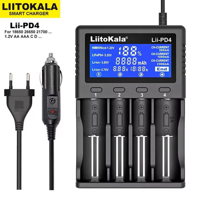 Universal Dual Slot Smart Battery Charger Compatible With Liion LiFePO4 And NiMH Cells 3