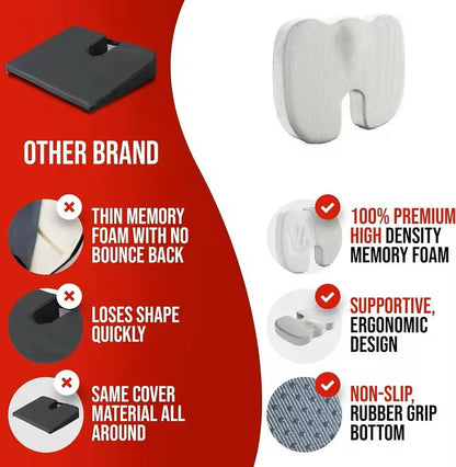 Ergonomic Memory Foam Office Seat Cushion  Tailbone  Posture Support For Long Sitting 6